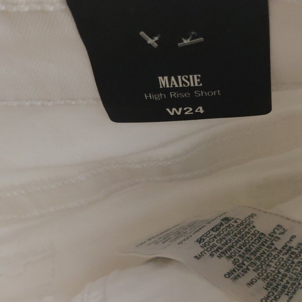 True Religion Brand Jeans White Denim Maisie High Rise Shorts NWT $129 - Picture 13 of 16